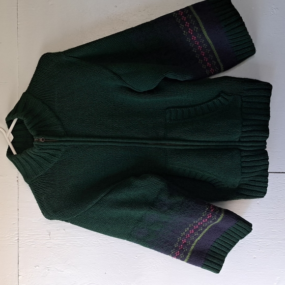 Vintage Old Navy Cotton & Lamb's Wool Full Zipper Long Sleeve Cardigan SZ M - Picture 1 of 12